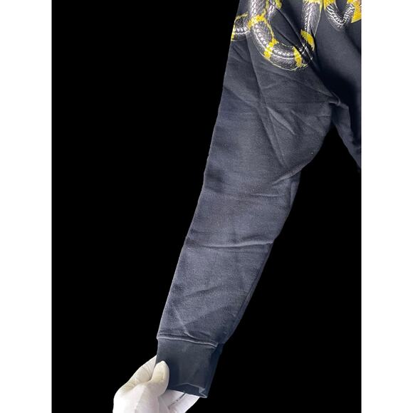 Marcelo Burlon Black & Gold Snake Print Long Sleeve Crewneck Sweatshirt NWOT COA - Picture 15 of 16